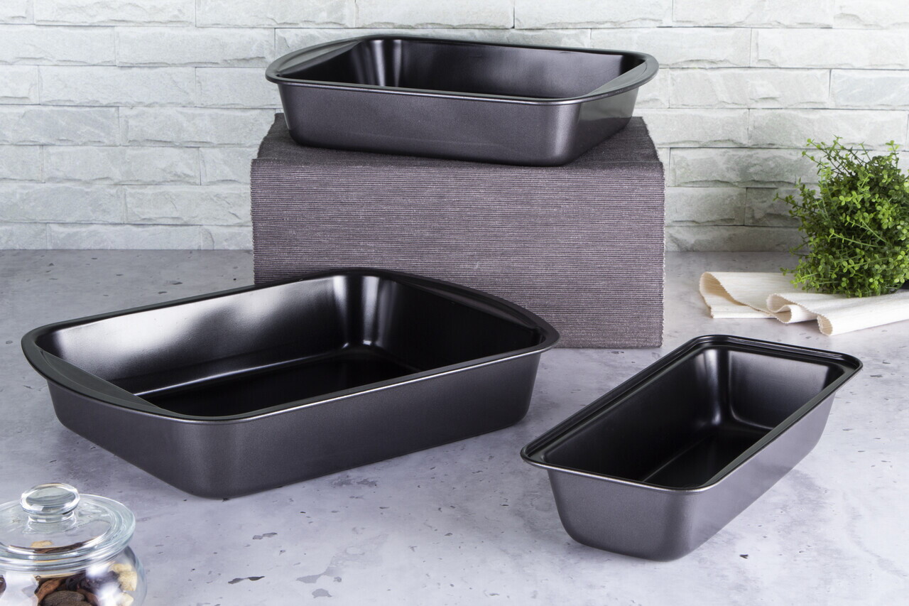 Set 3 tavi pentru copt Berlinger Haus, Carbon Pro, otel carbon, gri inchis - imagine 5